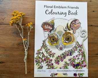 Australian Native Animal Colouring Book - Flora and Fauna Activity Book - Aussie Sellers - Ringtail Possum Art - Adult Coloring Adelaide