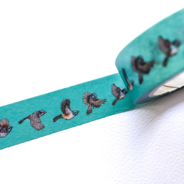 Blue Wren Washi Tape - Sustainable Scrapbooking Gift