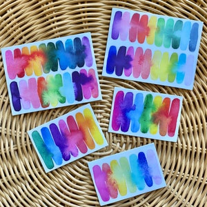 Rainbow Meditation Stickers, Set of 5, Made in the USA, laptop, journal, scrapbooking, water bottle, computer