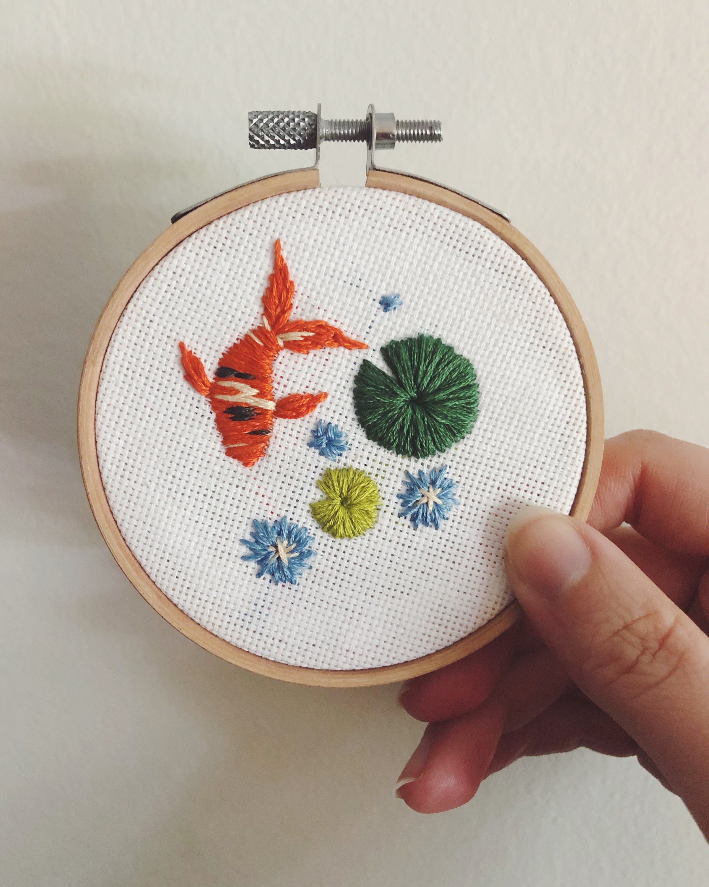 Koi Fish Embroidery Piece Etsy