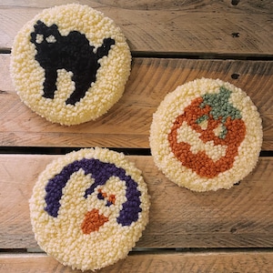 Halloween Cookie Mug Rug | Seasonal Coasters | Spooky Season | Pumpkin Decor