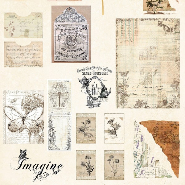 French Vanilla Mini Journal Digital Collection M541, 11  papers