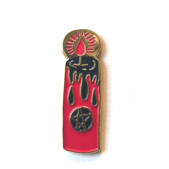 Red Candle Enamel Pin