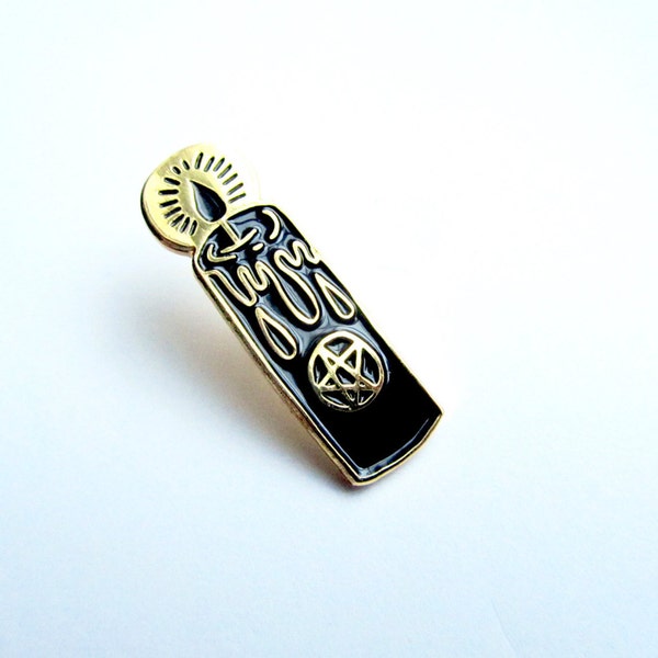 Black Candle Enamel Pin