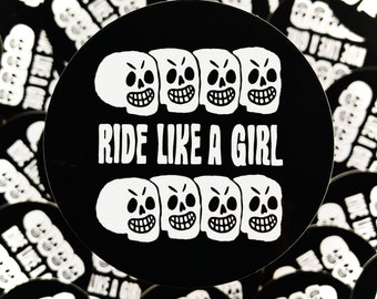 Ride Like A Girl Sticker