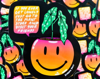 Happy Plant Sticker