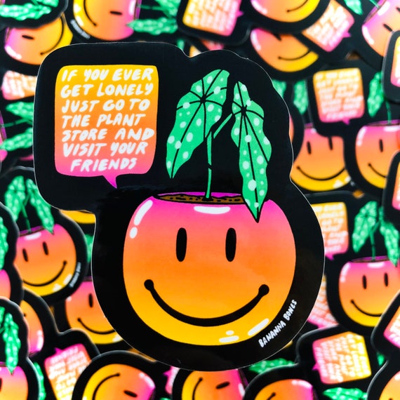 Happy Plant Sticker