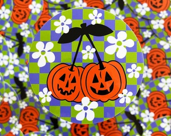 Check Pumpkin Cherries Sticker