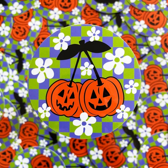 Check Pumpkin Cherries Sticker