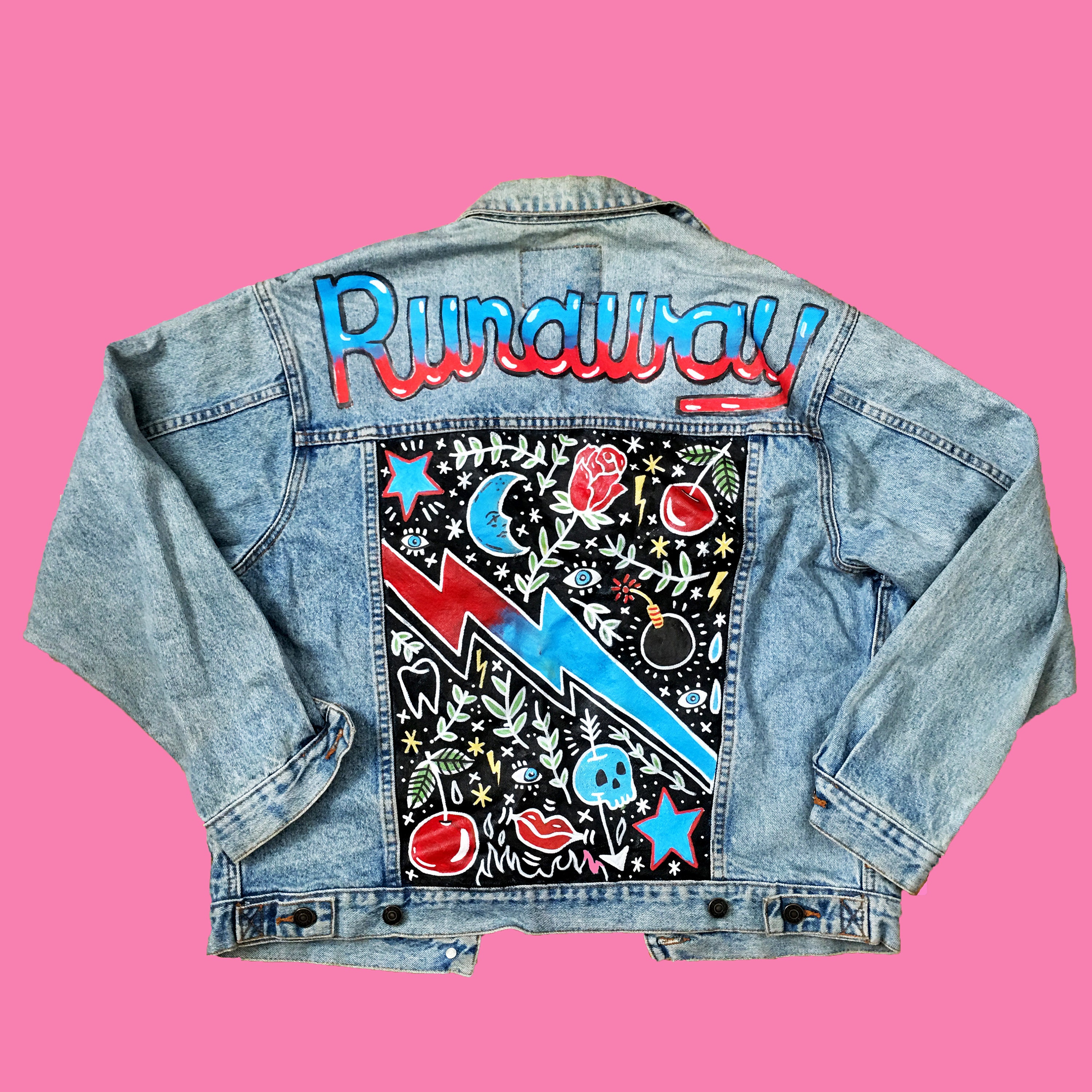 Hand Painted Vintage Denim Jacket