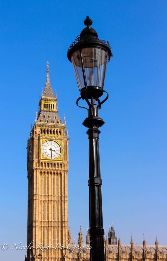 Big Ben Lamp Post Westminster London England