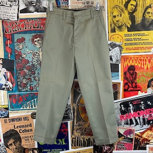 Vintage Kids Boys 60s-70s Gray Mr. Dee Cee Trads Trousers 6X-7 Tall, Retro Boys Plain Preppy Mod Dress Pants Deadstock Back to School image 1