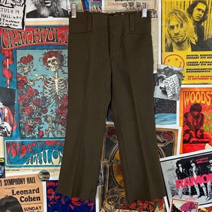 Vintage Kids Boys 1970s Brown Levi's STA-Prest Trousers Pants Size 5/6, Retro Kids Levis USA Slacks, 70s Kids USA Deadstock Clothing image 1