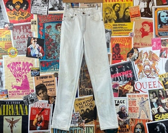 Vintage 90s Stained Light Wash USA Levi's 706 Student Slim Denim Jeans 27x32, Student Levis 27" Waist Straight Leg Pants, Grunge Jeans