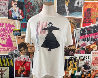 Vintage 80s Stevie Nicks 'Rock a Little' Magic Ball World Tour Cotton Graphic Band T-Shirt, Fleetwood Mac Tee, Stevie Nicks Top Size Small