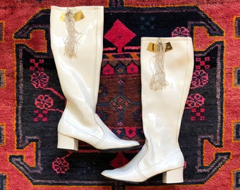 white gogo boots for sale