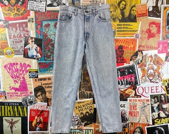 90s Levis 550 Orange Tab Light Wash 