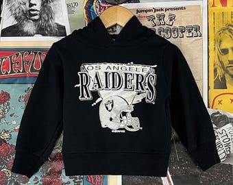 Felpa con cappuccio vintage per bambini/ragazzi anni '90 Los Angeles LA Raiders NFL Football 18-24 mesi