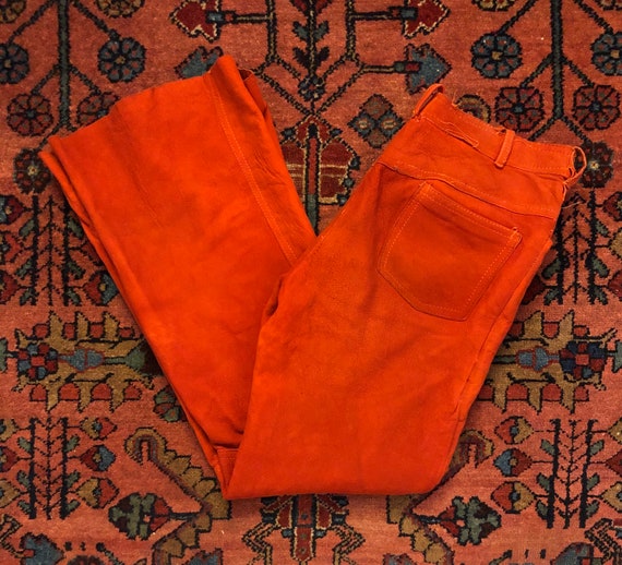 Badass Vintage Women's 1970s Rust Orange Suede Lea