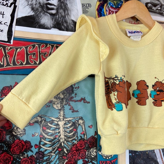 Vintage Toddler Girls Kids 80s-90s Yellow Honey B… - image 2