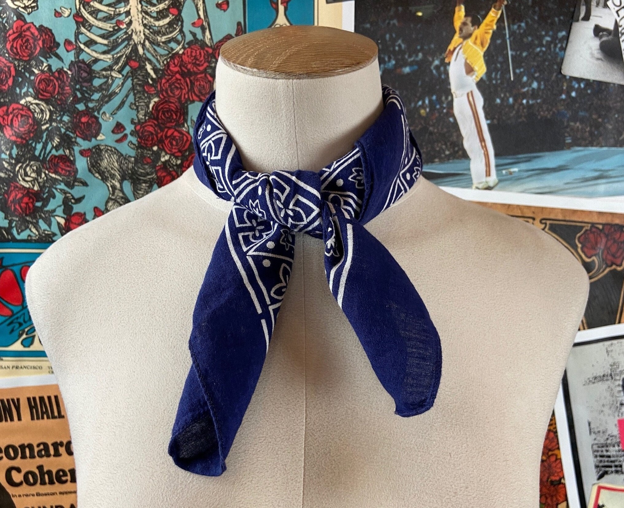 Bandana Scarf Bandana Around Neck Cowboy Neck Scarf Western Cowboy