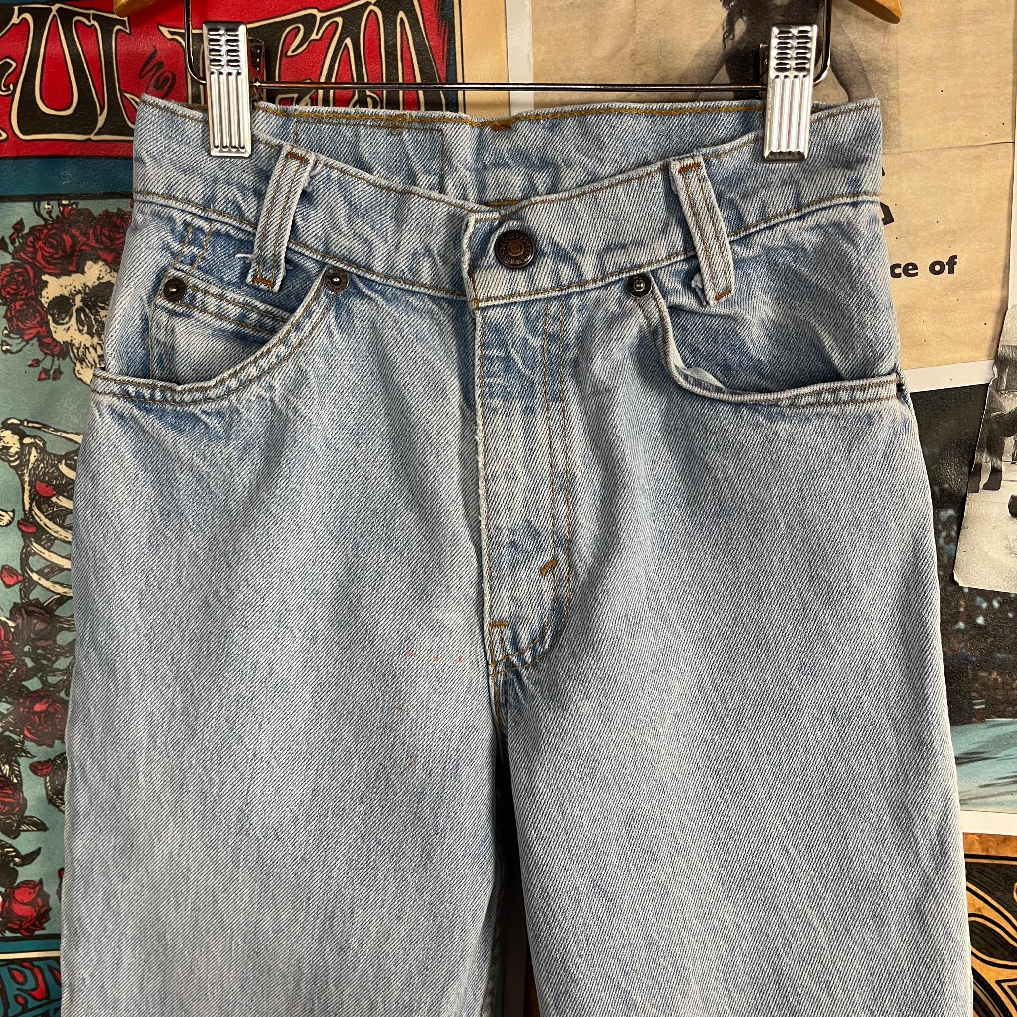 Vintage Kids 90s Light Wash Levi's 554 Orange Tab Denim Jeans Size