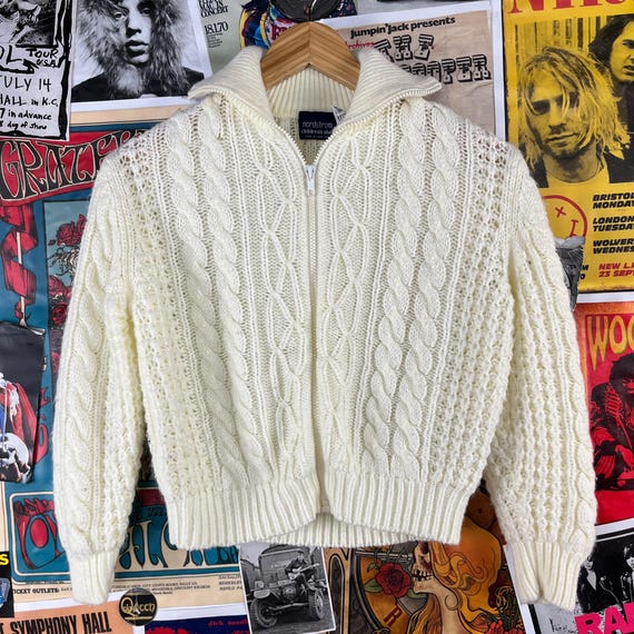 Pull col châle manches longues ivoire homme | La Halle