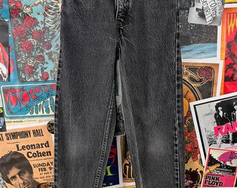 鬼フェード◎ 90s Levi's Straight Denim Pants Vintage Kids 90s Faded Distressed Black High Sierra Denim
