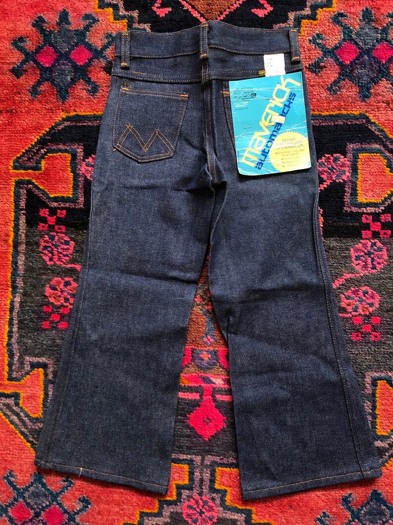 Vintage Deadstock Kids 1970s Maverick SanforSet Bell Bottoms