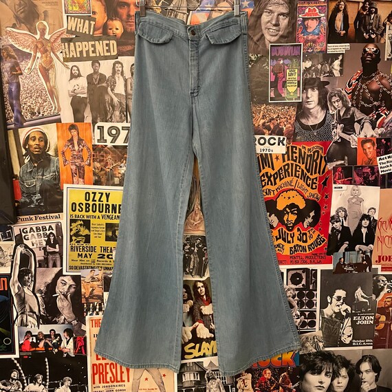 Vintage Women's 1970s A.Smile Light Wash High Wais