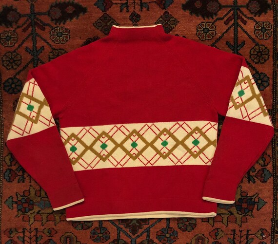Vintage 1960s Mod "Lima" Mock Neck Ski Sweater