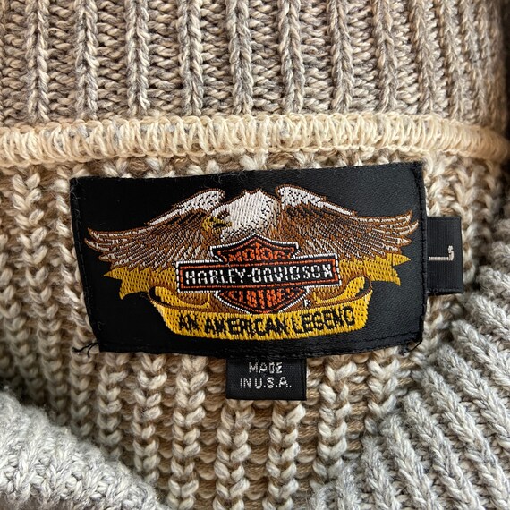 Vintage Men's 90s Gray & Brown Harley Davidson Mo… - image 7