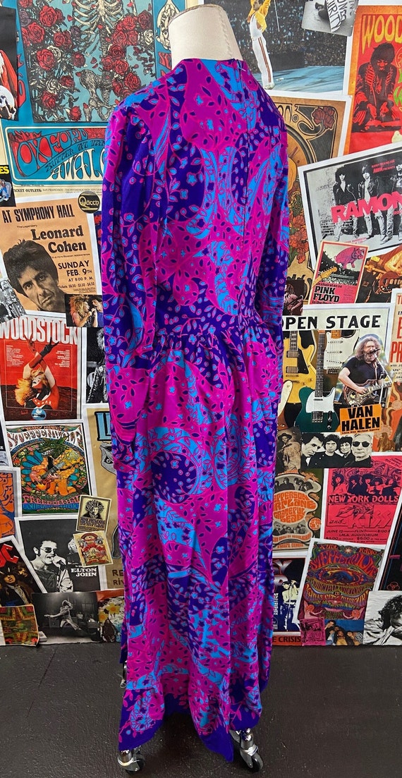 Vintage Women's 60s-70s Fuchsia Pink Purple Blue … - image 7