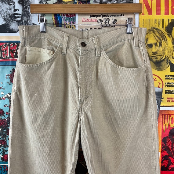 Vintage Men's 70s-80s Khaki Corduroy USA Levi's W… - image 2