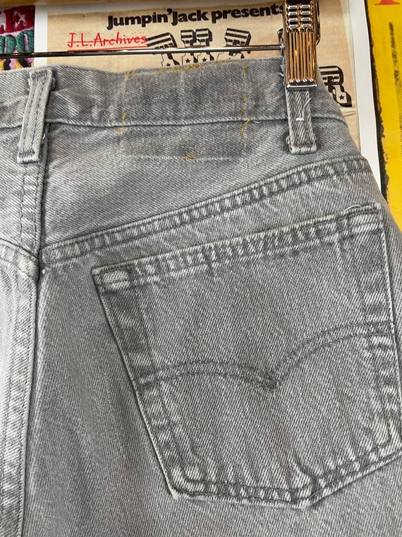 Vintage 80s-90s Faded Gray Levi's 501s USA Denim … - image 6