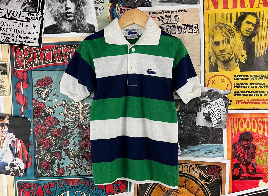 トップス 70S LACOSTE POLO SHIRTS VINTAGE 1970'S IZOD LACOSTE j.g. DARK BLUE LONG SLEEVE POLO