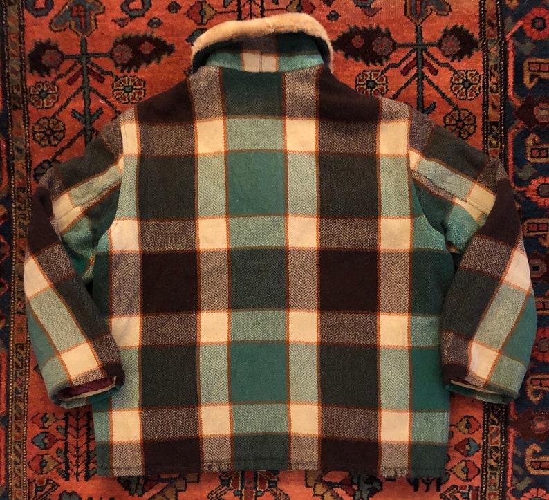 Vintage Men/'s 1950s Field Stream Wool Plaid Sportsman Hunting Jacket