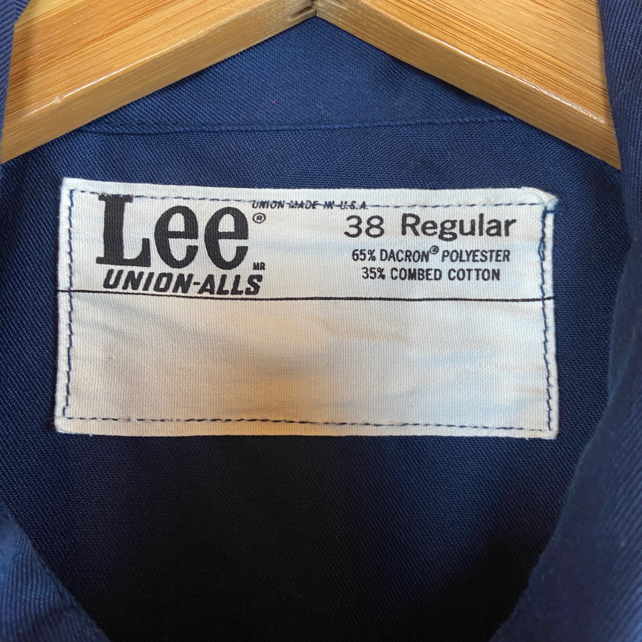 Vintage Mens 60s-70s Navy Blue Butler Chain Stitched Lee Vintage Mens 60s-70s Navy Blue Butler Chain Stitched Lee
