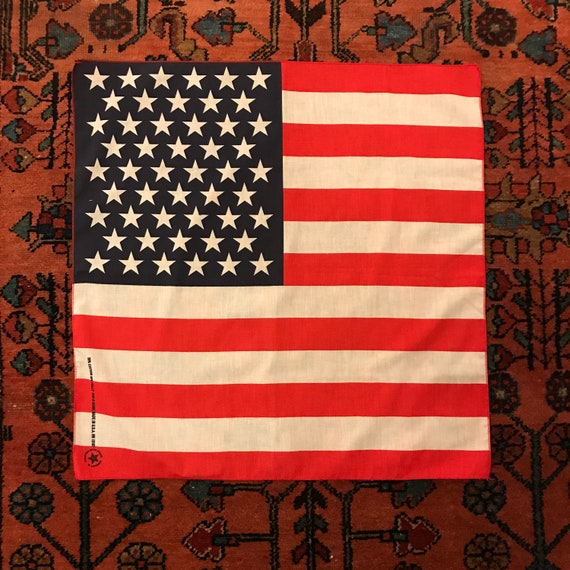 Vintage 1980s USA American Flag Stars + Stripes Ha