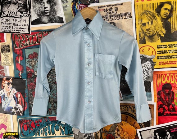 Men's LS Button Up Fashion Blk Shirt | Crazy Train by Rock