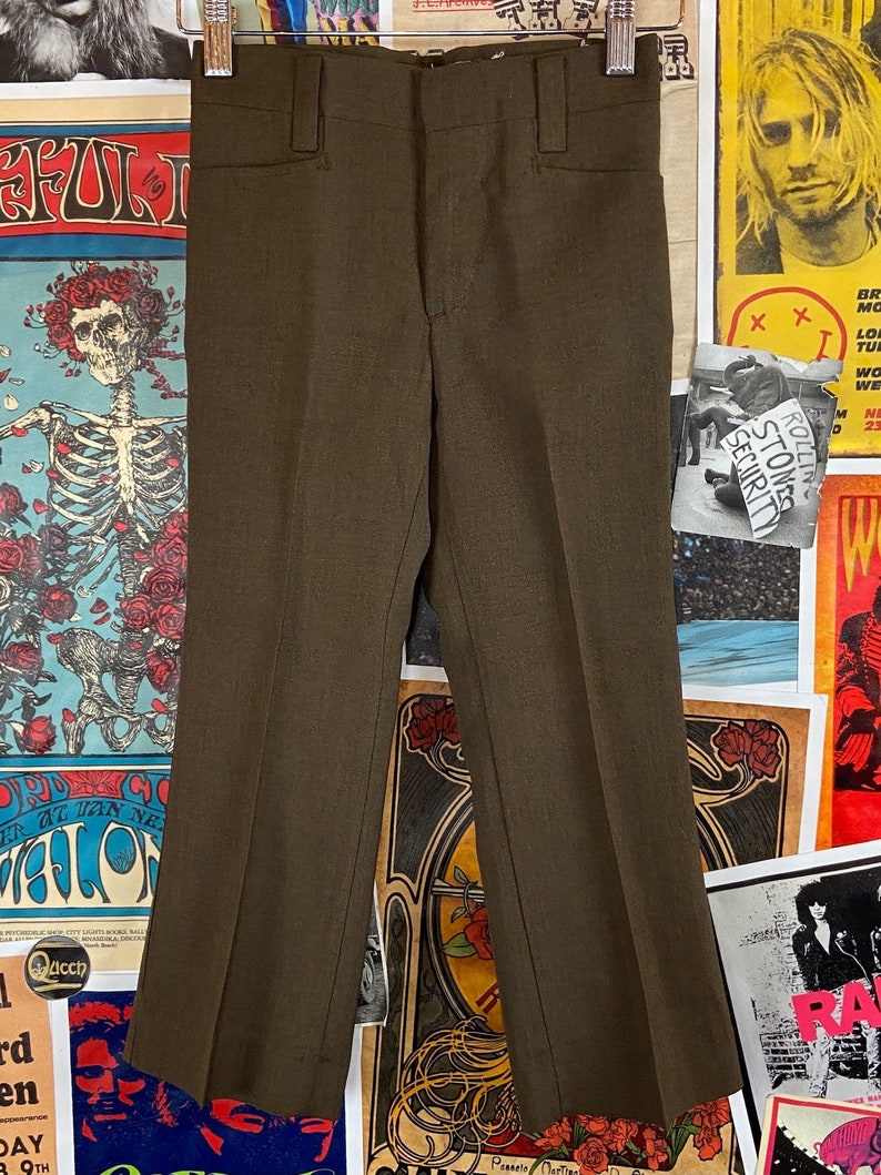 Vintage Kids Boys 1970s Brown Levi's STA-Prest Trousers Pants Size 5/6, Retro Kids Levis USA Slacks, 70s Kids USA Deadstock Clothing image 9