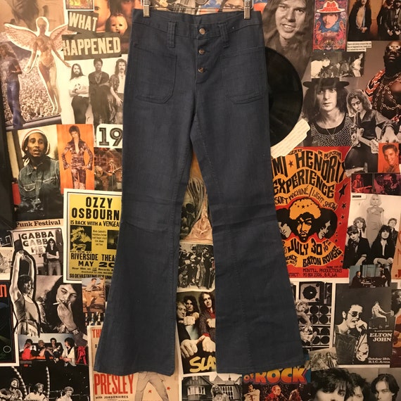 1970s Pantasticks Liberty Eagle American Button Fly Bell Bottoms