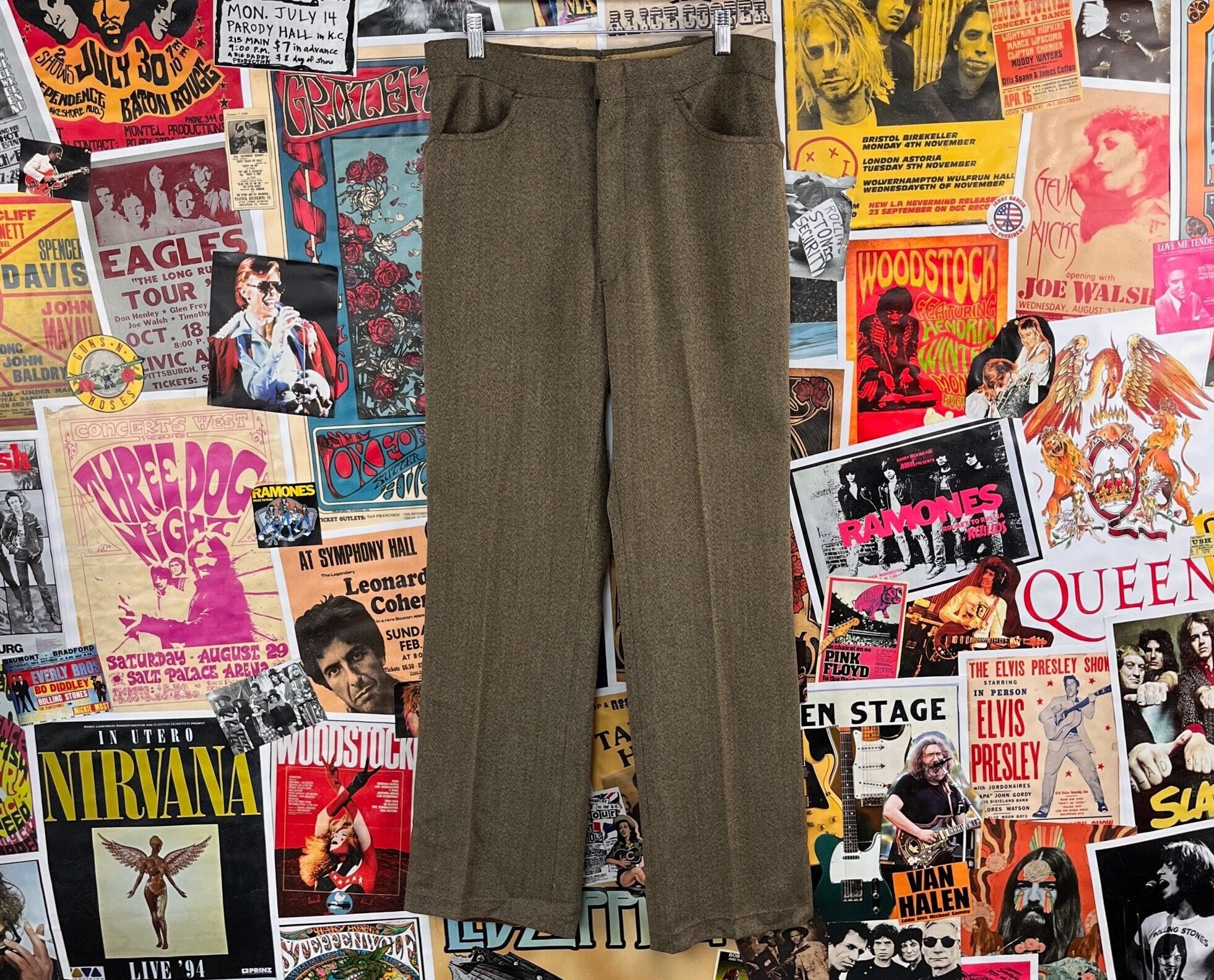 Vintage 70s Brown Flat Front Mr. Levi