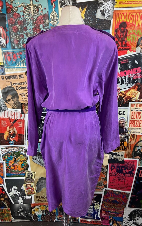 Vintage Women's 80s-90s Purple Silk Diane Gilman … - image 5