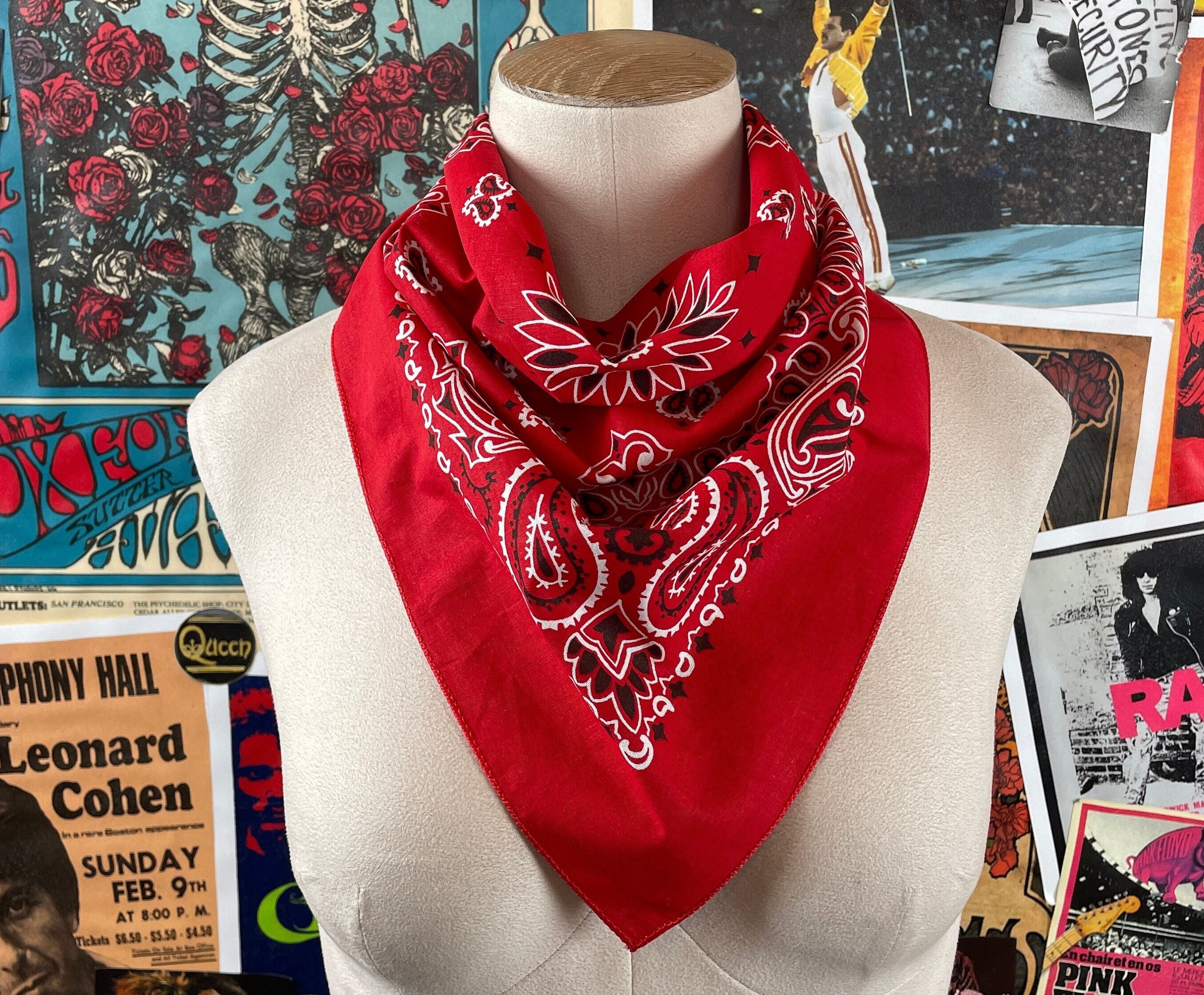 Vintage Red Paisley Hav-a-hank RN 15187 All Cotton USA Bandana - Etsy