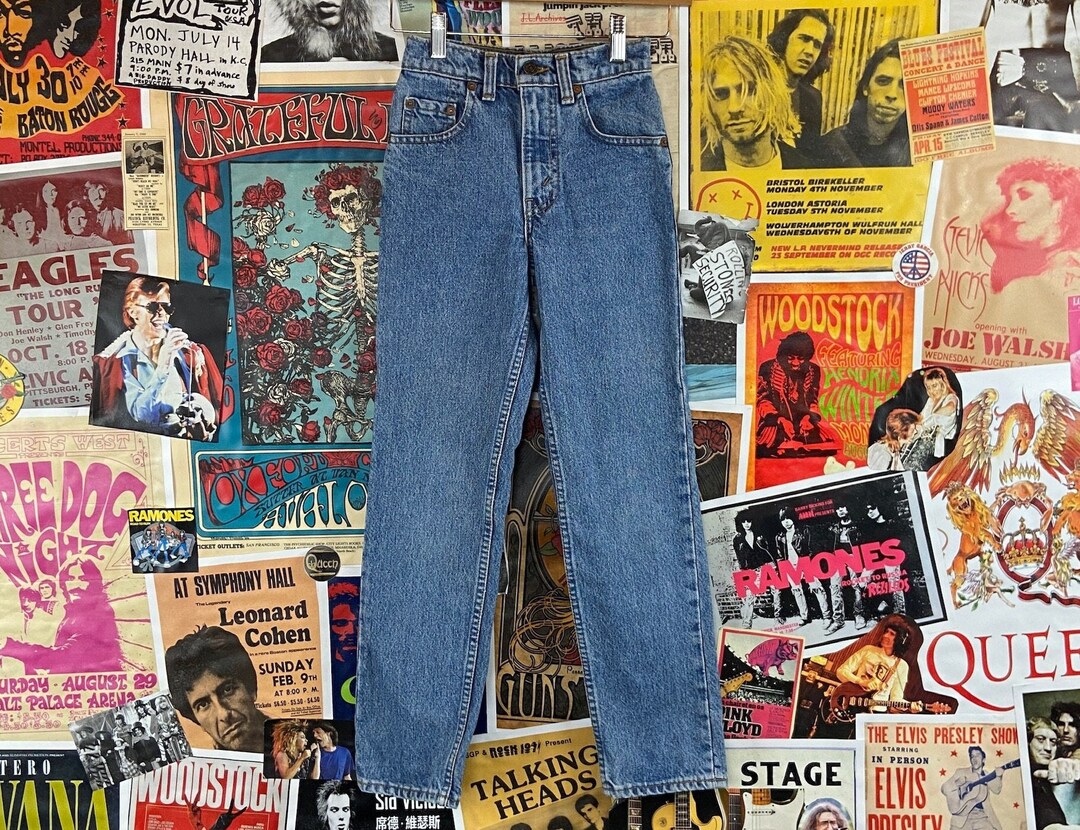 Vintage Kids 90s Medium Wash Straight Leg Levi's Denim Jeans Size 8 ...