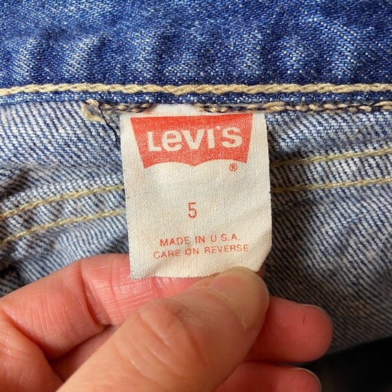 Vintage 80s High Rise Levi's White Tab Tapered 25… - image 9