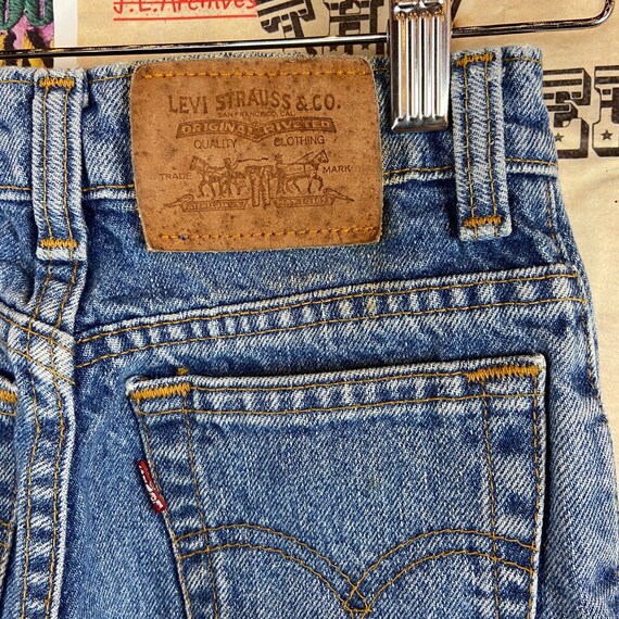 Vintage Kids 90s Medium Wash Straight Leg Levi's … - image 7