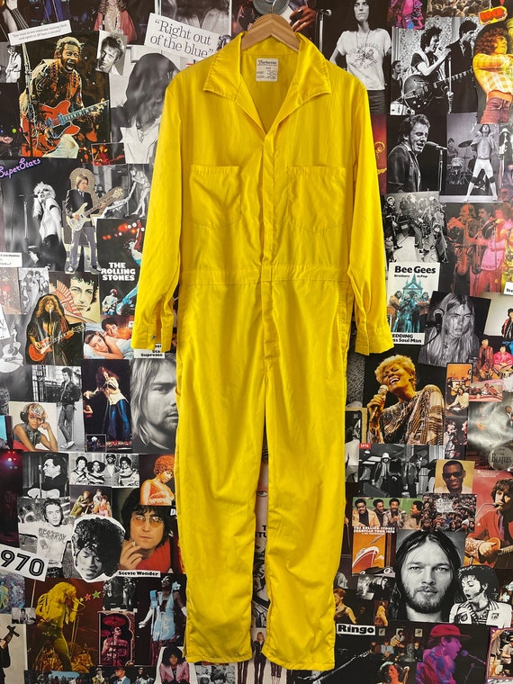 Vintage 1980/90s Yellow Workrite Workwear Jumpsuit