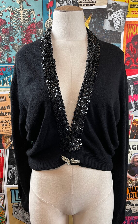 Vintage Women's 40s-50s Black Cashmere Stylecraft… - image 8